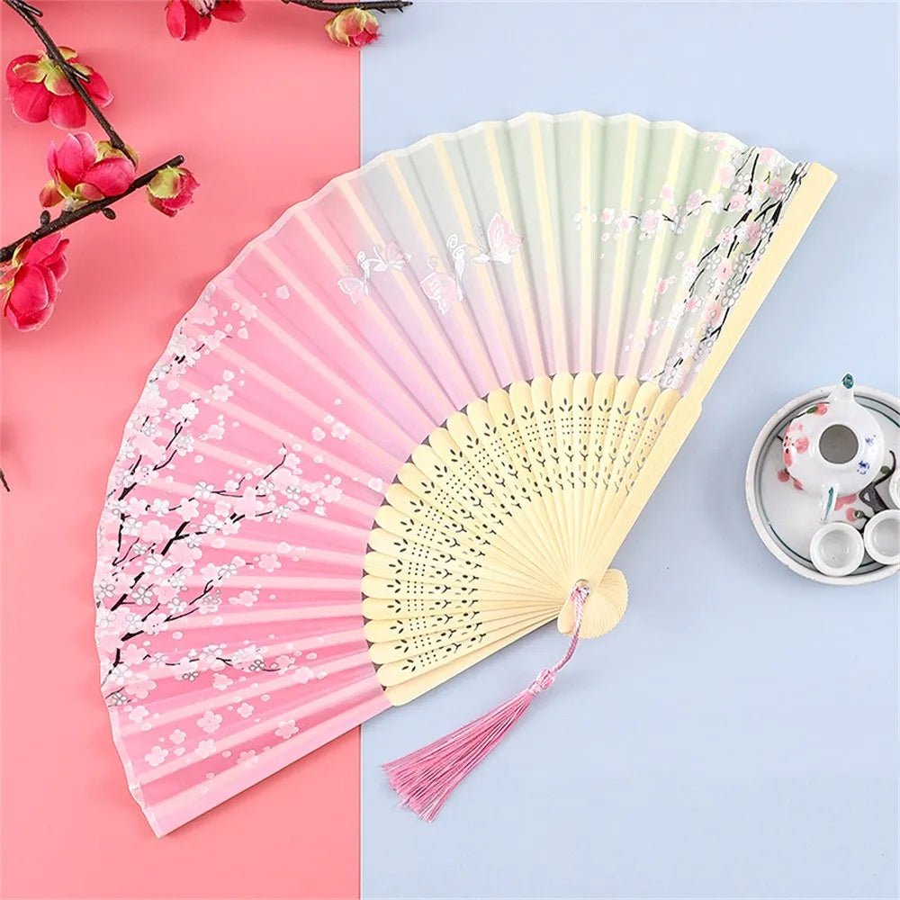 Abanico Rosa con Verde