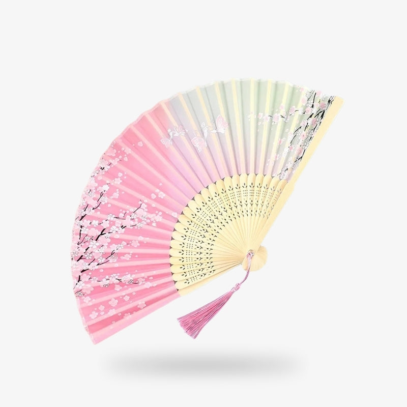 Abanico Rosa con Verde