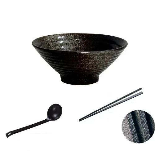Cuenco de Ramen - Negro y Gris - Kit