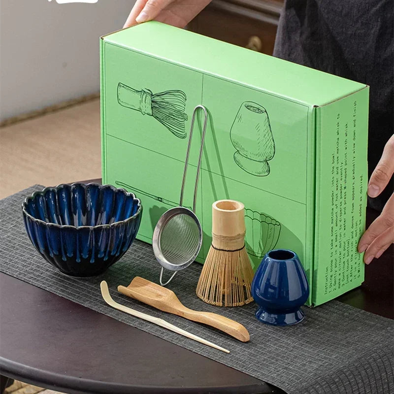 Kit de Té Matcha - 6 piezas - Azul