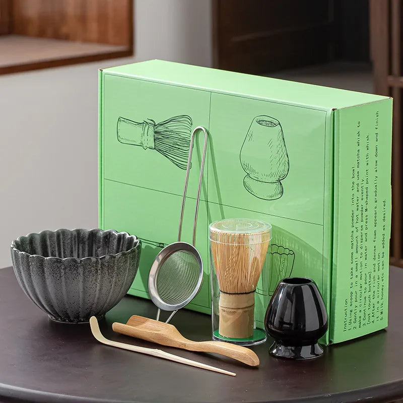 Kit de Té Matcha - 6 piezas - Gris