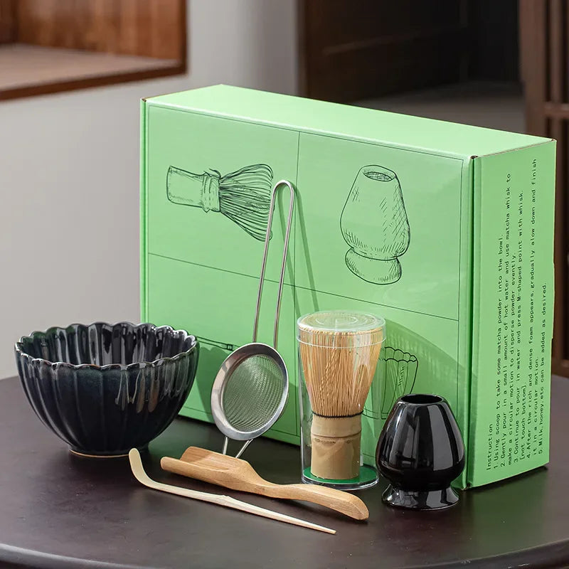 Kit de Té Matcha - 6 piezas - Negro