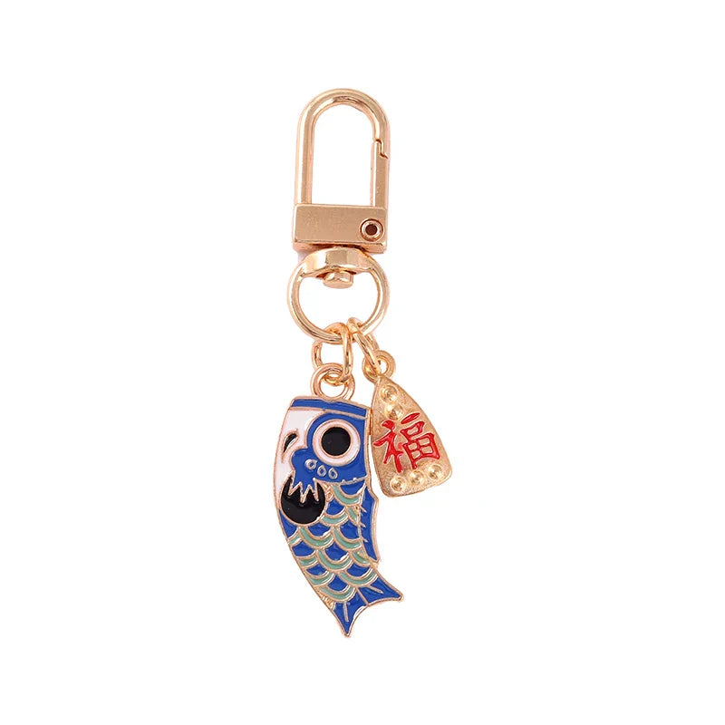 Llavero Carpa Koi - Azul oscuro