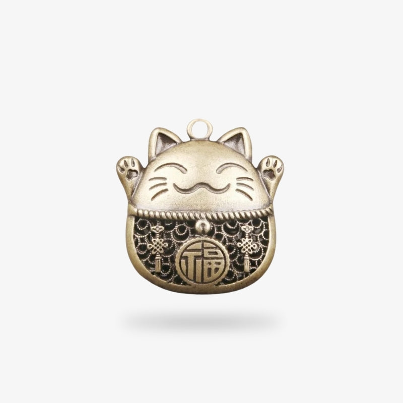 Llavero Maneki Neko Dorado