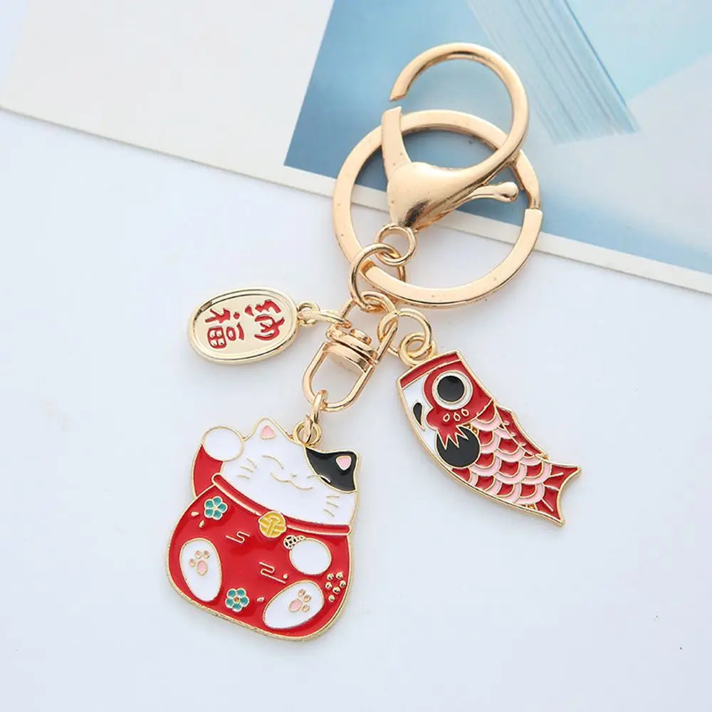Llavero Maneki Neko - Rojo