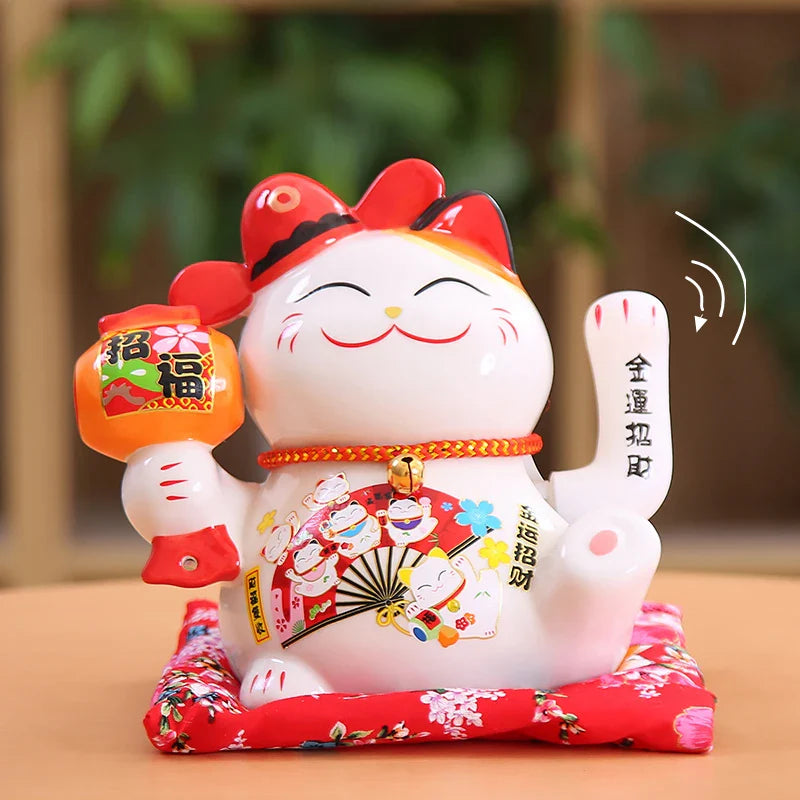 Maneki Neko con Orejas Rojas