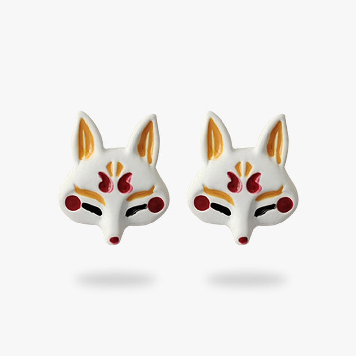 Pendientes Zorro Blanco Japonés