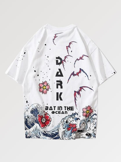 Camiseta Japonesa Océano - Blanco / S