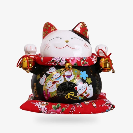 Gran Maneki Neko Negro y Blanco