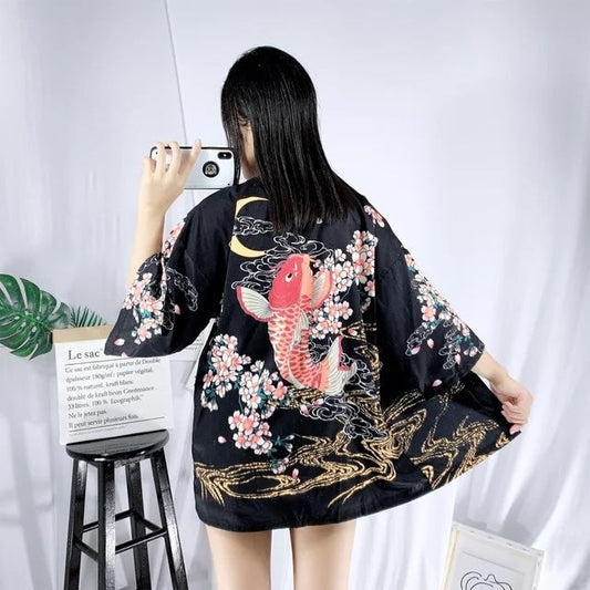 Kimono de Mujer Corto - Carpa Koi