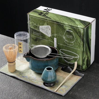 Kit de Té Matcha - 7 Piezas - Azul