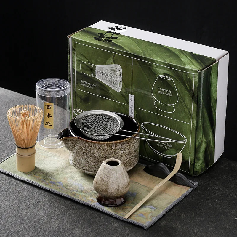 Kit de Té Matcha - 7 Piezas - Blanco