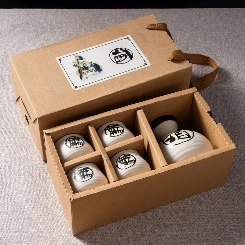Kit Sake - Blanco - 4 Tazas