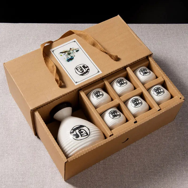 Kit Sake - Blanco - 6 Tazas