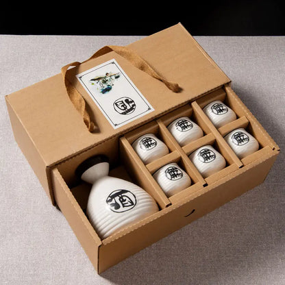 Kit Sake - Blanco - 6 Tazas