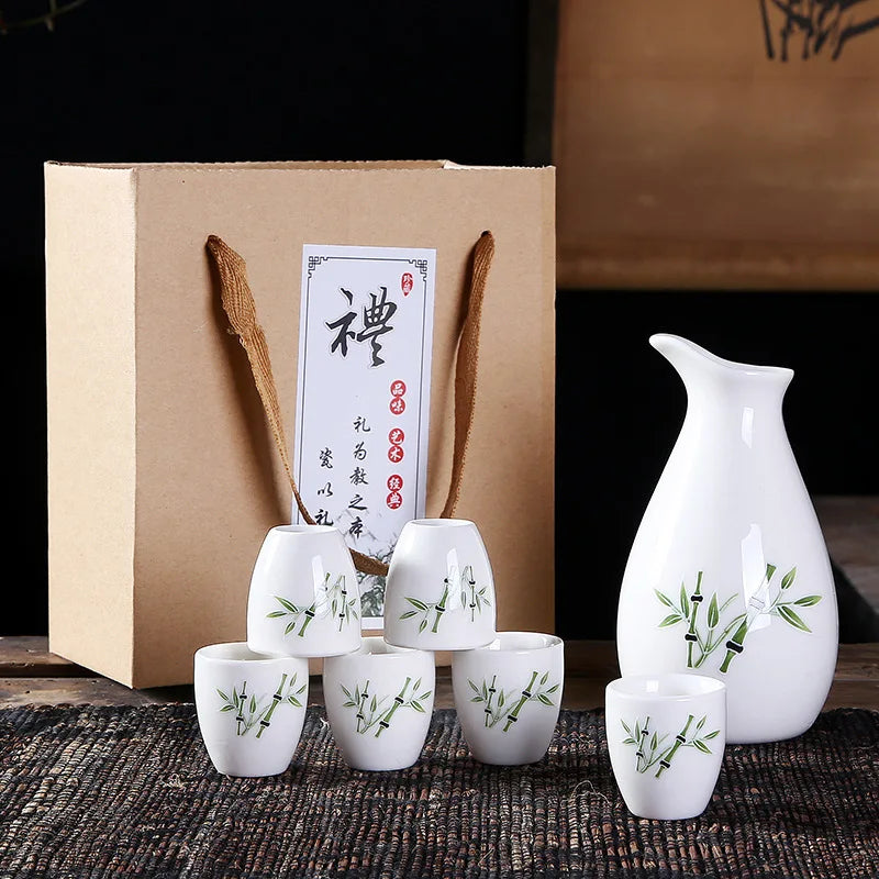 Kit Sake - Cerámica - Bambú