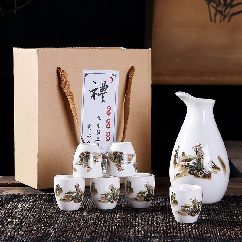 Kit Sake - Cerámica - Paisaje Tradicional