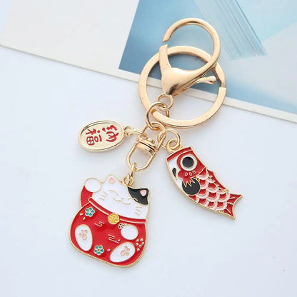 Llavero Maneki Neko - Rojo