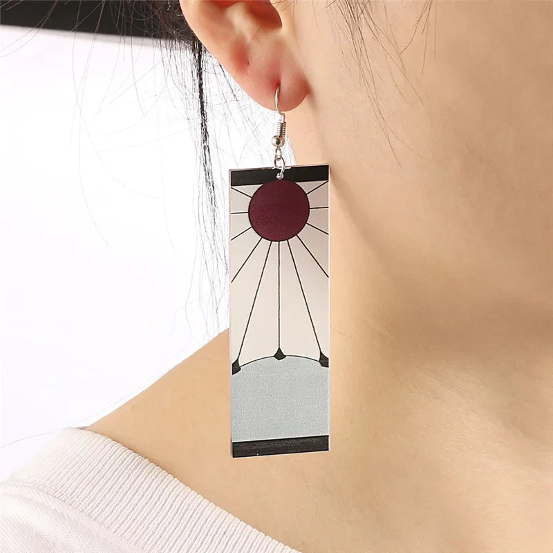 Pendientes Sol Rojo Japonés