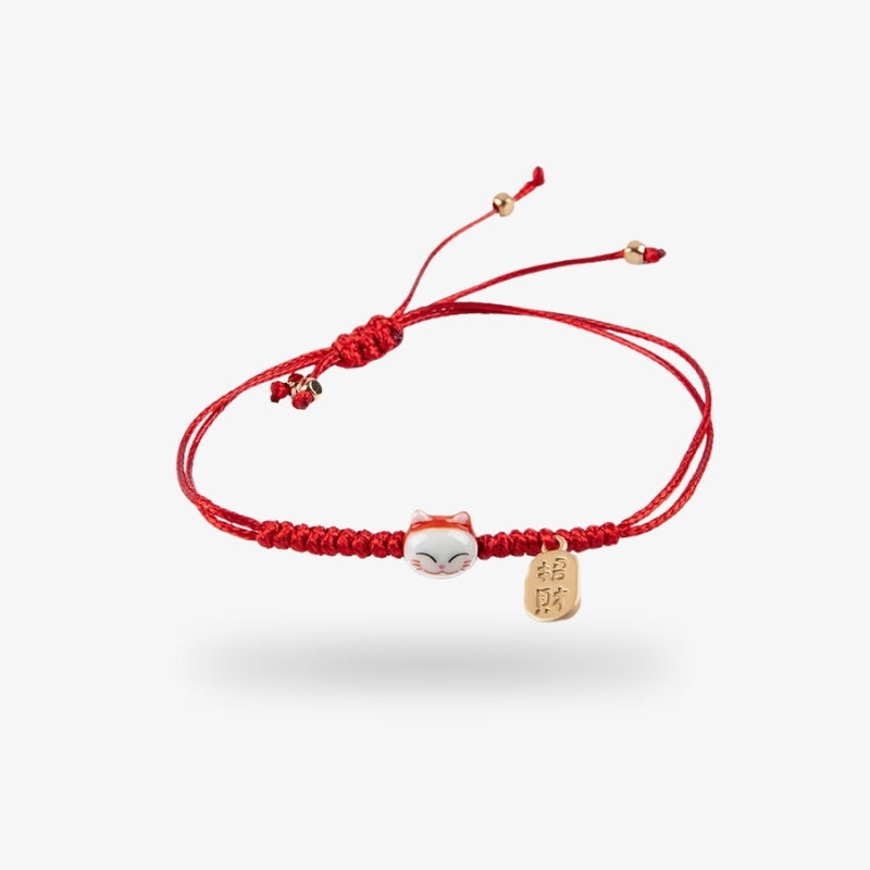 Pulsera Gato Japonés - Rojo