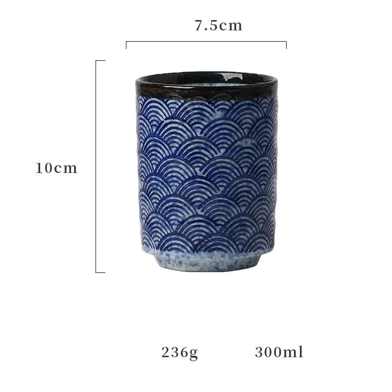 Taza de Té Japonesa - 300ml - Seigaiha