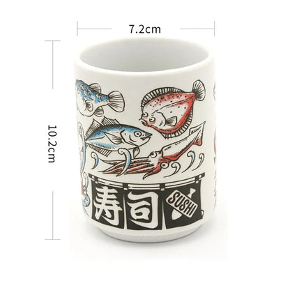Taza de Té - Pescado Azul y Rojo